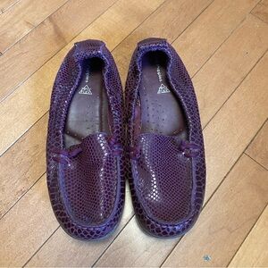 Hush Puppies Shoes Womens 8.5 M Casual Slip On Ballet Flat Plum Purple